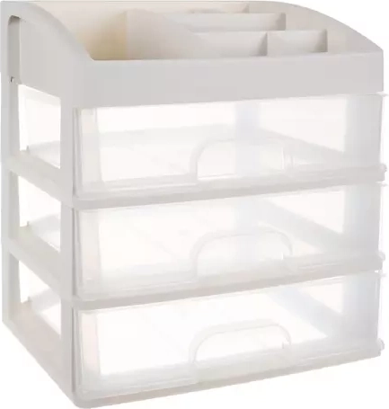 3 tiroirs transparents pour une vue d’ensemble rapide