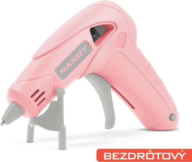 Pistolet à colle chaude sans fil avec batterie, USB-C, 10 W, rose