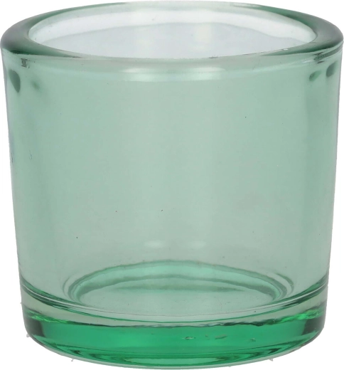 Bougeoir en verre pour bougie chauffe-plat ESPEN 6 cm – Vert