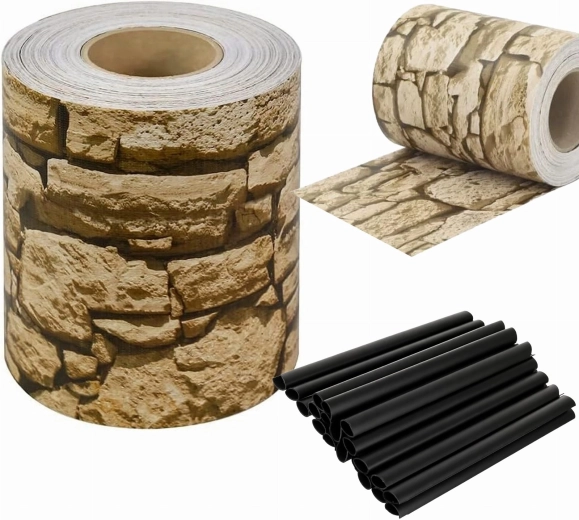Bande d'occultation en PVC pour clôture à panneaux 19 cm × 35 m Yellow Stone