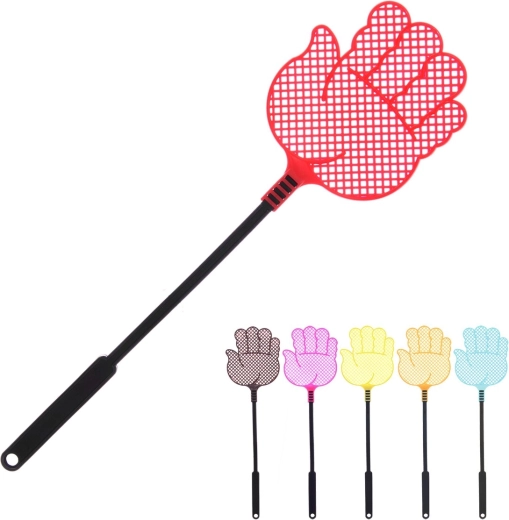 Tapette à mouches en forme de main en plastique (UH) (assortiment de couleurs)