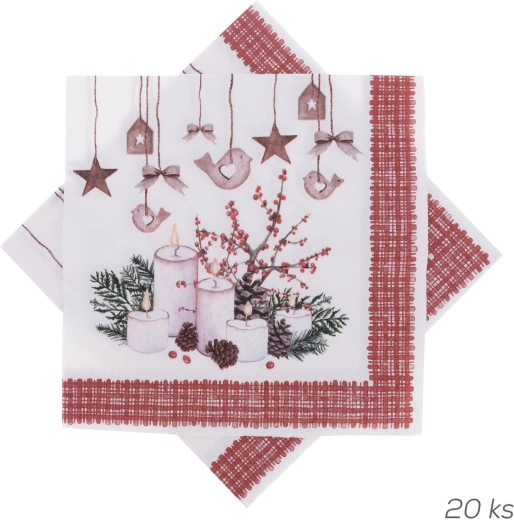 Serviettes en papier de Noël 33 × 33 cm (20 pcs)