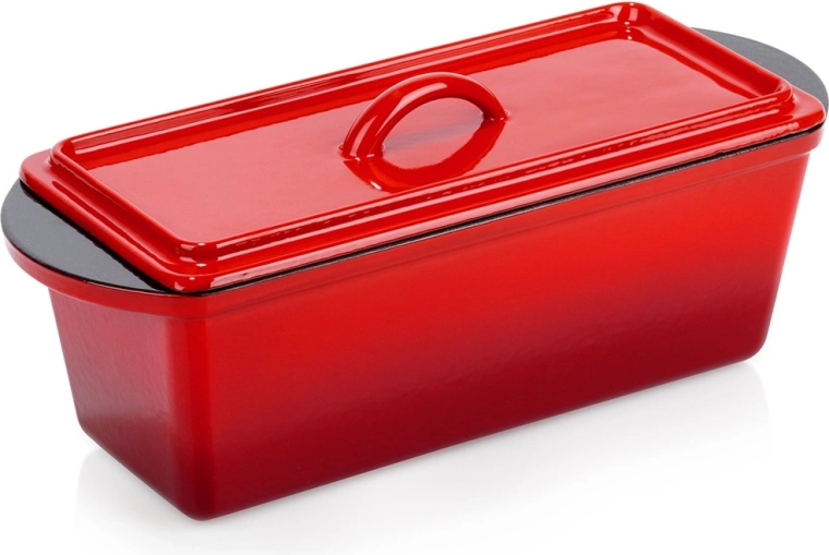 moule à pain en fonte avec couvercle, émaillé, 35 cm, 3 l