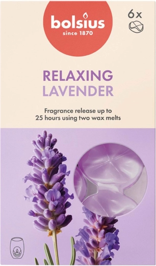 Cires parfumées au parfum de lavande, lot de 6 pièces