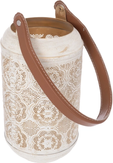 Bougeoir Mandala dans une finition beige doré