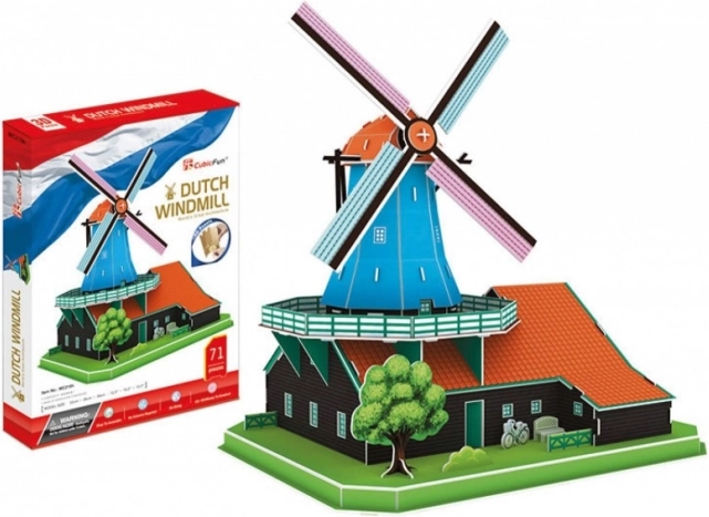 CubicFun puzzle 3D moulin à vent hollandais 71 pièces