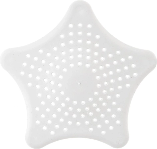 Passoire d’évier avec ventouses 16 cm – étoile, blanc
