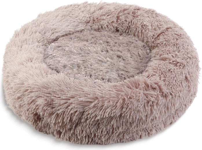 Panier rond pour chiens XL, 80 cm, marron clair