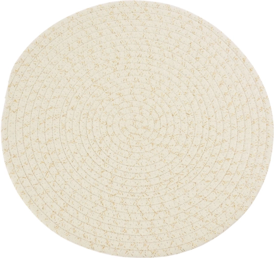 Set de table rond 38 cm – blanc avec lurex doré