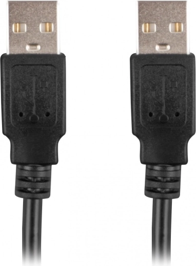 Câble USB-A mâle/mâle 2.0, 1,8 m, noir