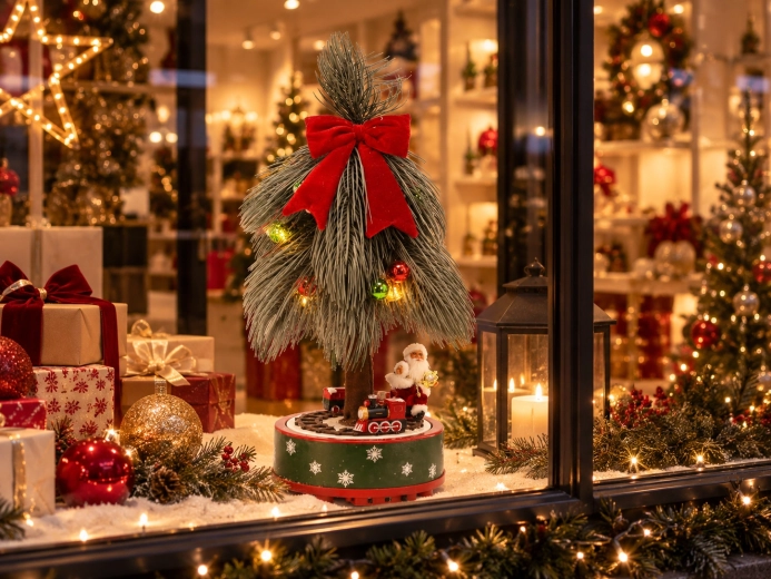 Une scène de Noël féerique