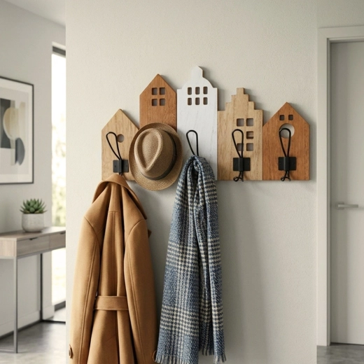 Motif décoratif de petites maisons pour l’entrée et la chambre d’enfant