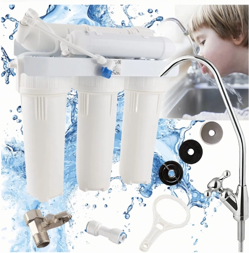 Ioniseur et filtre à eau 5 étapes avec osmose inverse sous évier