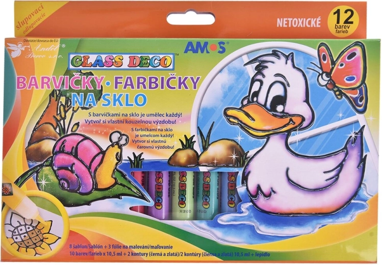 Peintures pour verre, set de 12 pièces (10,5 ml)