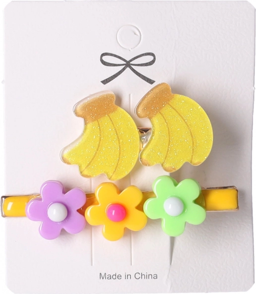 Lot de 2 barrettes pour cheveux - banane