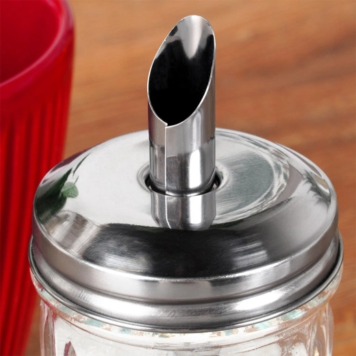 Couvercle en inox avec filetage à vis