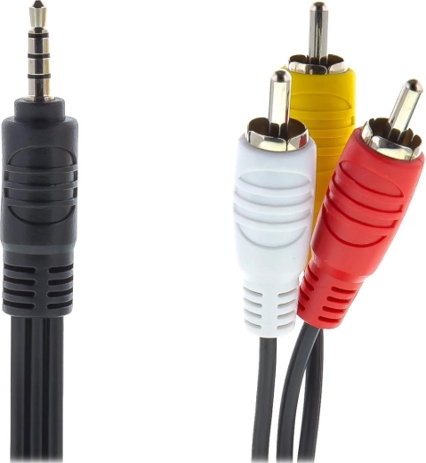 Câble AV Sencor jack 3,5 mm vers 3× RCA, 1,5 m
