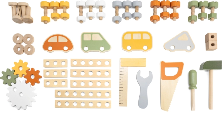 Riche assortiment d’accessoires et engrenages