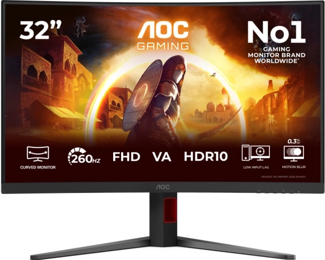 Moniteur gaming incurvé AOC Gaming C32G4Z 31,5" VA 260 Hz