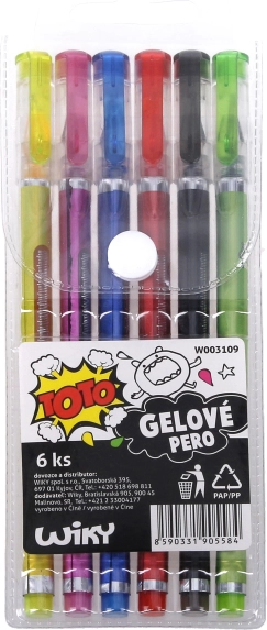 Stylos gel TOTO set de 6 pièces