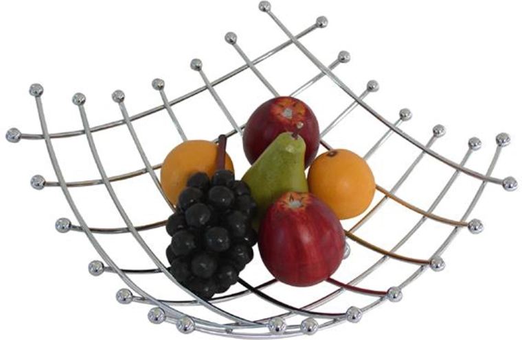 Corbeille à fruits en fil métallique 32 × 32 × 12 cm