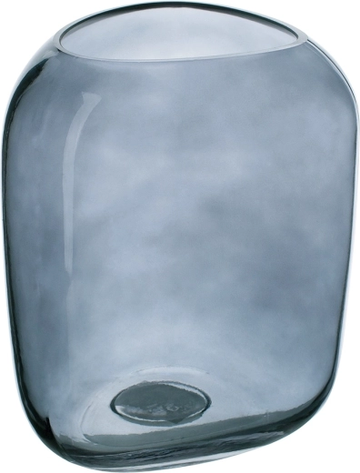 Vase en verre bleu grenat 20 cm