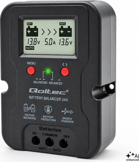 Équilibreur de tension 24 V pour 2× batteries 12 V, 5 A, AGM GEL LiFePO4