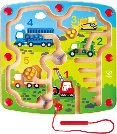 Labyrinthe de camions avec baguette magnétique et perles