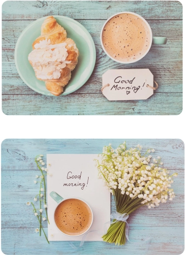 Set de table en plastique Good Morning 43 × 28 cm, assortiment de motifs