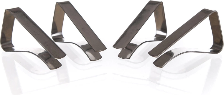 Pinces à nappe en inox AKCENT, lot de 4 pièces