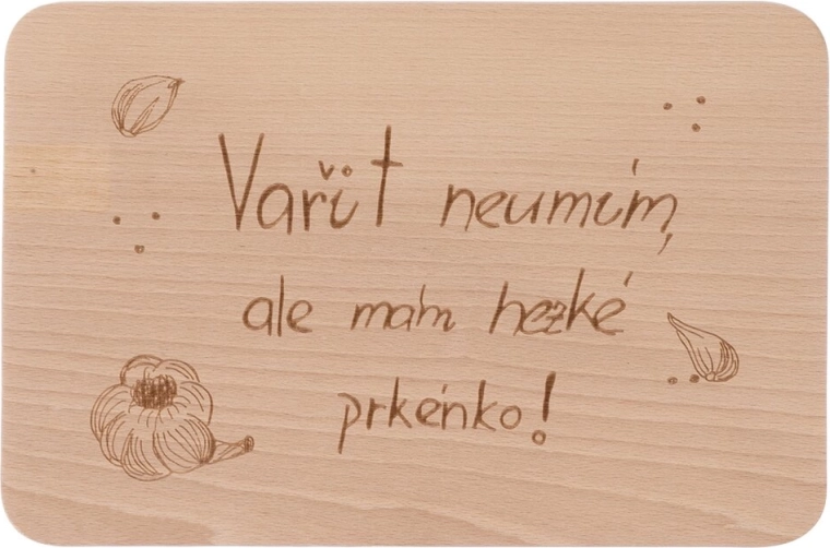 Planche à découper en bois de cuisine avec l’inscription « Je ne sais pas cuisiner » 30 × 20 cm