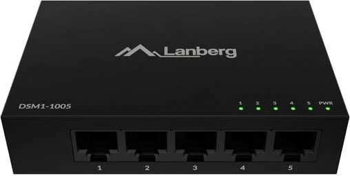 Switch desktop Gigabit non manageable 5× RJ‑45, châssis métallique, 12 V