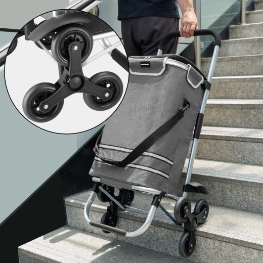 Roulettes triples pour une conduite plus facile, y compris dans les escaliers