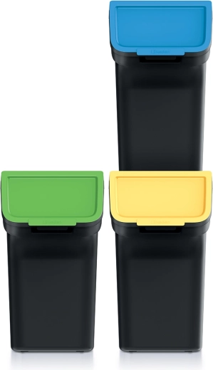 ensemble empilable de tri des déchets 3×20 l keden stackbox