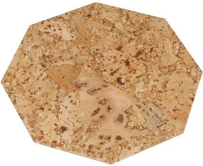 Dessous de table en liège octogonal 15 cm, lot de 6 pièces
