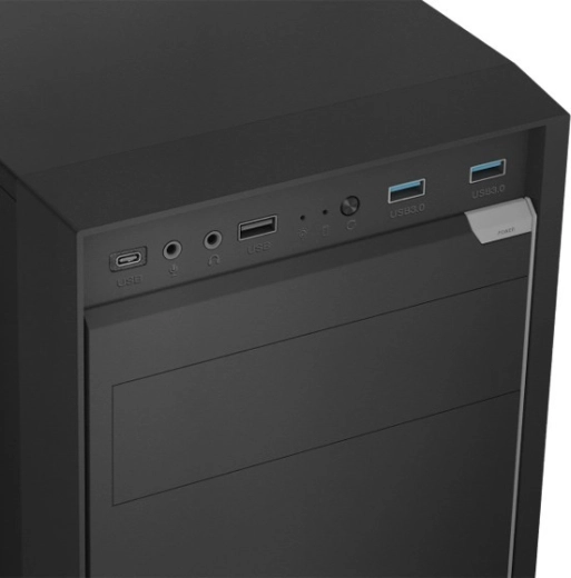 Panneau avant moderne avec USB‑C et USB 3.0 rapides