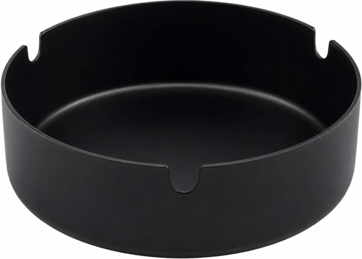 Cendrier noir en acier inoxydable de 10 cm