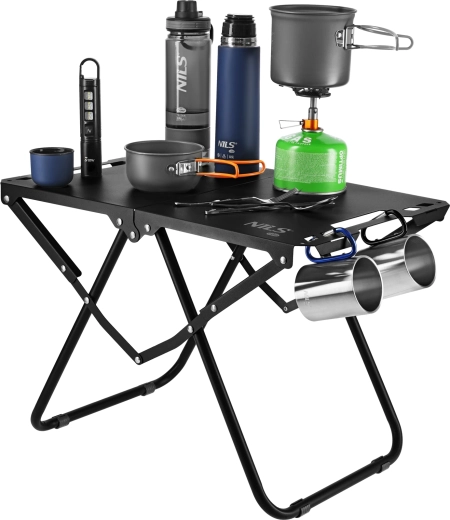 Table de camping pliante NILS Camp NC3310 noire