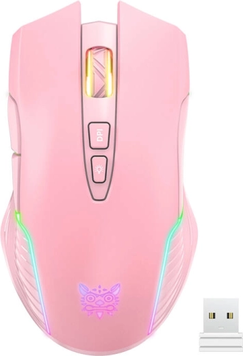Souris de jeu sans fil Onikuma CW905 rose