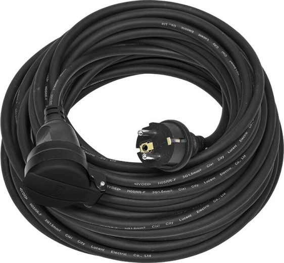 Rallonge électrique 20 m IP44, caoutchouc/néoprène, 3×1,5 mm²
