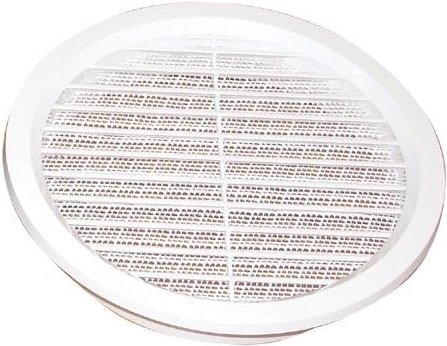Grille de ventilation en plastique avec moustiquaire, diamètre 125 mm – Blanche