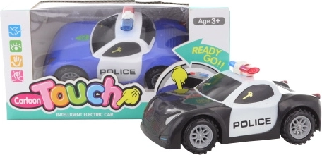 Voiture de police en plastique à piles avec son, en boîte - 1 pièce