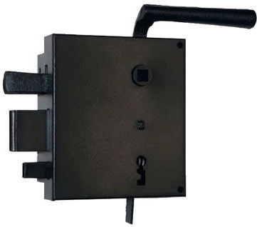 Serrure de porte en applique Elzett Myšák L, noire