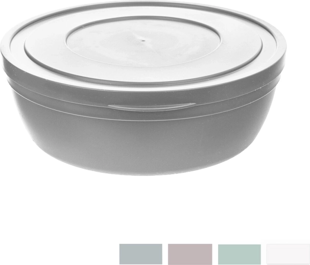 Bol en plastique avec couvercle Kapa Flat 21,5 cm (assortiment de couleurs)