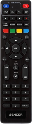 Télécommande d’apprentissage Sencor pour décodeur TNT