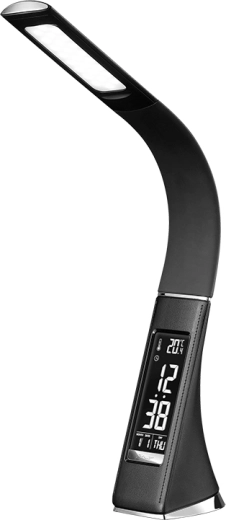 Lampe de bureau LED Solight avec écran, 6 W, 4100 K, noire