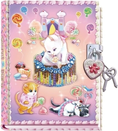 PECOWARE journal intime pour enfants avec des chatons et un cadenas