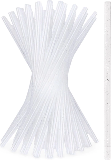 Set de pailles réutilisables scintillantes 22 cm – 50 pcs
