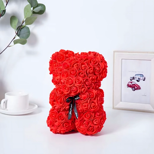 Roses en mousse durable, assemblées à la main