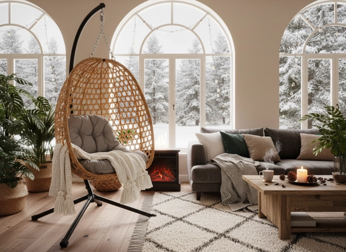 Aspect rotin naturel pour le jardin comme pour le salon